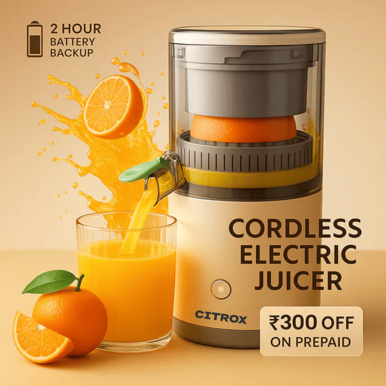 CITROX™ – Smart, One-Touch Electric Citrus Juicer